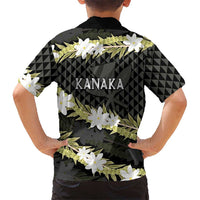 Born And Raised Aloha Hawaii Family Matching Long Sleeve Bodycon Dress and Hawaiian Shirt Kanaka Kakau Hawaiian Tiare Pakalana Lei LT14 - Polynesian Pride