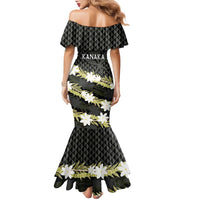 Born And Raised Aloha Hawaii Family Matching Mermaid Dress and Hawaiian Shirt Kanaka Kakau Hawaiian Tiare Pakalana Lei - Polynesian Pride