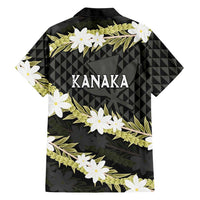 Born And Raised Aloha Hawaii Family Matching Off Shoulder Maxi Dress and Hawaiian Shirt Kanaka Kakau Hawaiian Tiare Pakalana Lei LT14 - Polynesian Pride