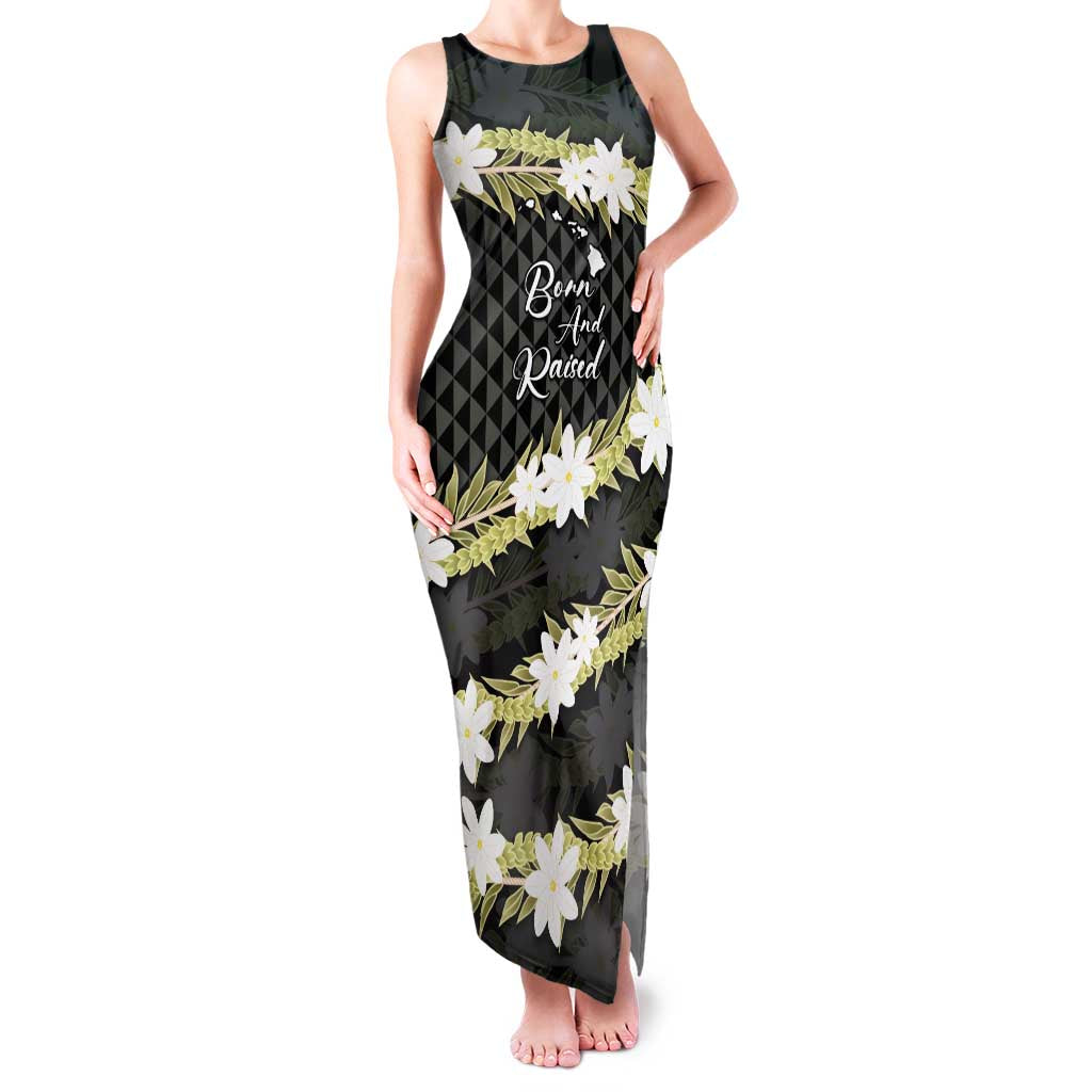 Born And Raised Aloha Hawaii Family Matching Tank Maxi Dress and Hawaiian Shirt Kanaka Kakau Hawaiian Tiare Pakalana Lei - Polynesian Pride