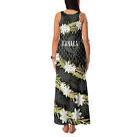 Born And Raised Aloha Hawaii Family Matching Tank Maxi Dress and Hawaiian Shirt Kanaka Kakau Hawaiian Tiare Pakalana Lei - Polynesian Pride