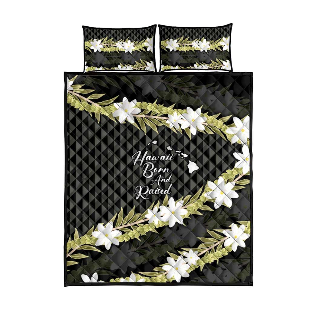 Born And Raised Aloha Hawaii Quilt Bed Set Kanaka Kakau Hawaiian Tiare Pakalana Lei LT14 - Polynesian Pride