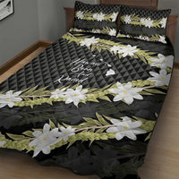 Born And Raised Aloha Hawaii Quilt Bed Set Kanaka Kakau Hawaiian Tiare Pakalana Lei LT14 - Polynesian Pride