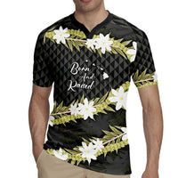 Born And Raised Aloha Hawaii Rugby Jersey Kanaka Kakau Hawaiian Tiare Pakalana Lei LT14 - Polynesian Pride