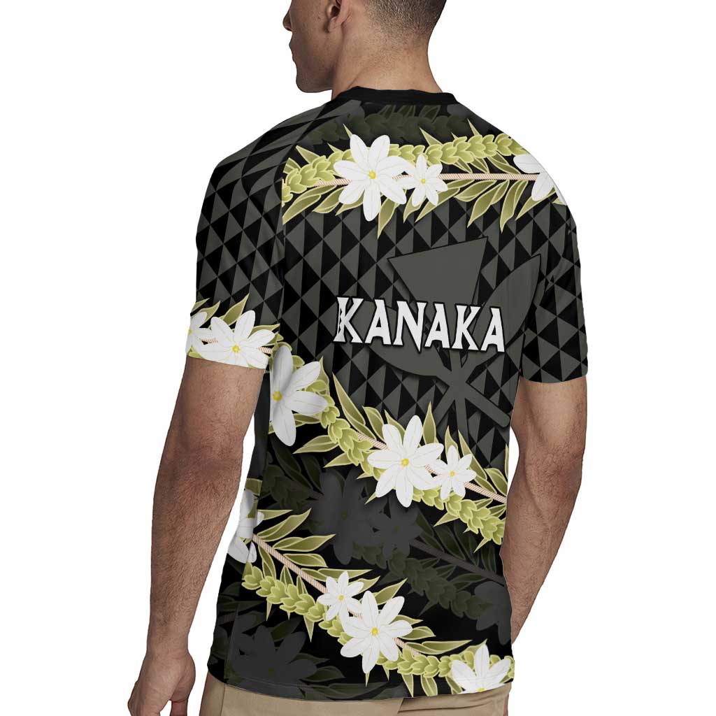 Born And Raised Aloha Hawaii Rugby Jersey Kanaka Kakau Hawaiian Tiare Pakalana Lei LT14 - Polynesian Pride