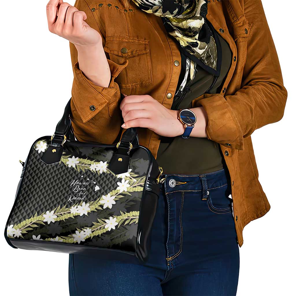 Born And Raised Aloha Hawaii Shoulder Handbag Kanaka Kakau Hawaiian Tiare Pakalana Lei LT14 - Polynesian Pride