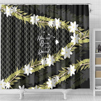 Born And Raised Aloha Hawaii Shower Curtain Kanaka Kakau Hawaiian Tiare Pakalana Lei LT14 - Polynesian Pride