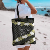 Born And Raised Aloha Hawaii Tote Bag Kanaka Kakau Hawaiian Tiare Pakalana Lei LT14 - Polynesian Pride