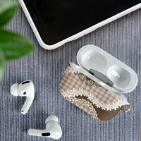 Brown Hawaii Tiare and Shell Lei AirPods Case Hawaiian Palaka Luxury Vibes LT14 - Polynesian Pride