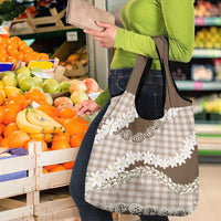 Brown Hawaii Tiare and Shell Lei Grocery Bag Hawaiian Palaka Luxury Vibes LT14 - Polynesian Pride
