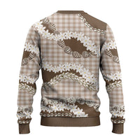 Brown Hawaii Tiare and Shell Lei Ugly Christmas Sweater Hawaiian Palaka Luxury Vibes LT14 - Polynesian Pride