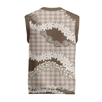 Brown Hawaii Tiare and Shell Lei Christmas Knitted V-Neck Vest Hawaiian Palaka Luxury Vibes LT14 - Polynesian Pride