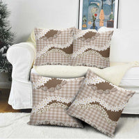 Brown Hawaii Tiare and Shell Lei Pillow Cover Hawaiian Palaka Luxury Vibes LT14 - Polynesian Pride