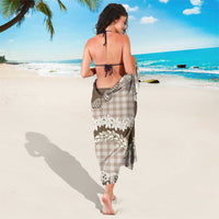 Brown Hawaii Tiare and Shell Lei Sarong Hawaiian Palaka Luxury Vibes LT14 - Polynesian Pride