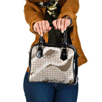 Brown Hawaii Tiare and Shell Lei Shoulder Handbag Hawaiian Palaka Luxury Vibes LT14 One Size Brown - Polynesian Pride