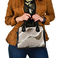 Brown Hawaii Tiare and Shell Lei Shoulder Handbag Hawaiian Palaka Luxury Vibes LT14 - Polynesian Pride