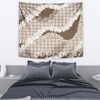 Brown Hawaii Tiare and Shell Lei Tapestry Hawaiian Palaka Luxury Vibes LT14 - Polynesian Pride
