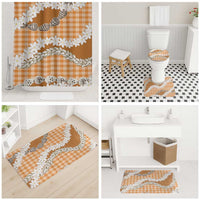Orange Hawaii Tiare and Shell Lei Bathroom Set Hawaiian Palaka Luxury Vibes LT14 - Polynesian Pride