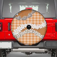 Orange Hawaii Tiare and Shell Lei Spare Tire Cover Hawaiian Palaka Luxury Vibes LT14 - Polynesian Pride