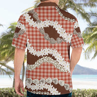Red Hawaii Tiare and Shell Lei Hawaiian Shirt Hawaiian Palaka Luxury Vibes LT14 - Polynesian Pride