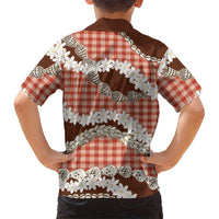 Red Hawaii Tiare and Shell Lei Hawaiian Shirt Hawaiian Palaka Luxury Vibes LT14 - Polynesian Pride