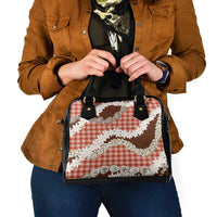 Red Hawaii Tiare and Shell Lei Shoulder Handbag Hawaiian Palaka Luxury Vibes LT14 - Polynesian Pride