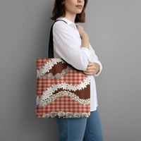 Red Hawaii Tiare and Shell Lei Tote Bag Hawaiian Palaka Luxury Vibes LT14 - Polynesian Pride