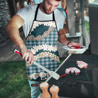 Dark Cyan Hawaii Tiare and Shell Lei Apron Hawaiian Palaka Luxury Vibes LT14 - Polynesian Pride