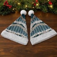 Dark Cyan Hawaii Tiare and Shell Lei Christmas Santa Hat Hawaiian Palaka Luxury Vibes LT14 - Polynesian Pride