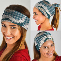 Dark Cyan Hawaii Tiare and Shell Lei Neck Gaiter Hawaiian Palaka Luxury Vibes LT14 - Polynesian Pride