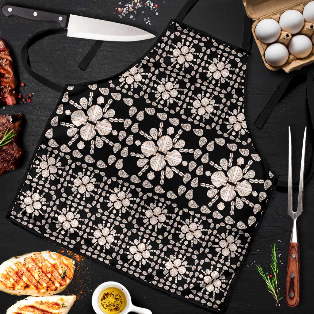 Aloha Hawaii Shell Quilt Apron Seamless Style LT14 Black - Polynesian Pride