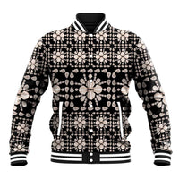 Aloha Hawaii Shell Quilt Baseball Jacket Seamless Style LT14 Unisex Black - Polynesian Pride