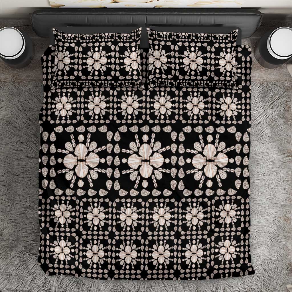 Aloha Hawaii Shell Quilt Bedding Set Seamless Style LT14 Black - Polynesian Pride