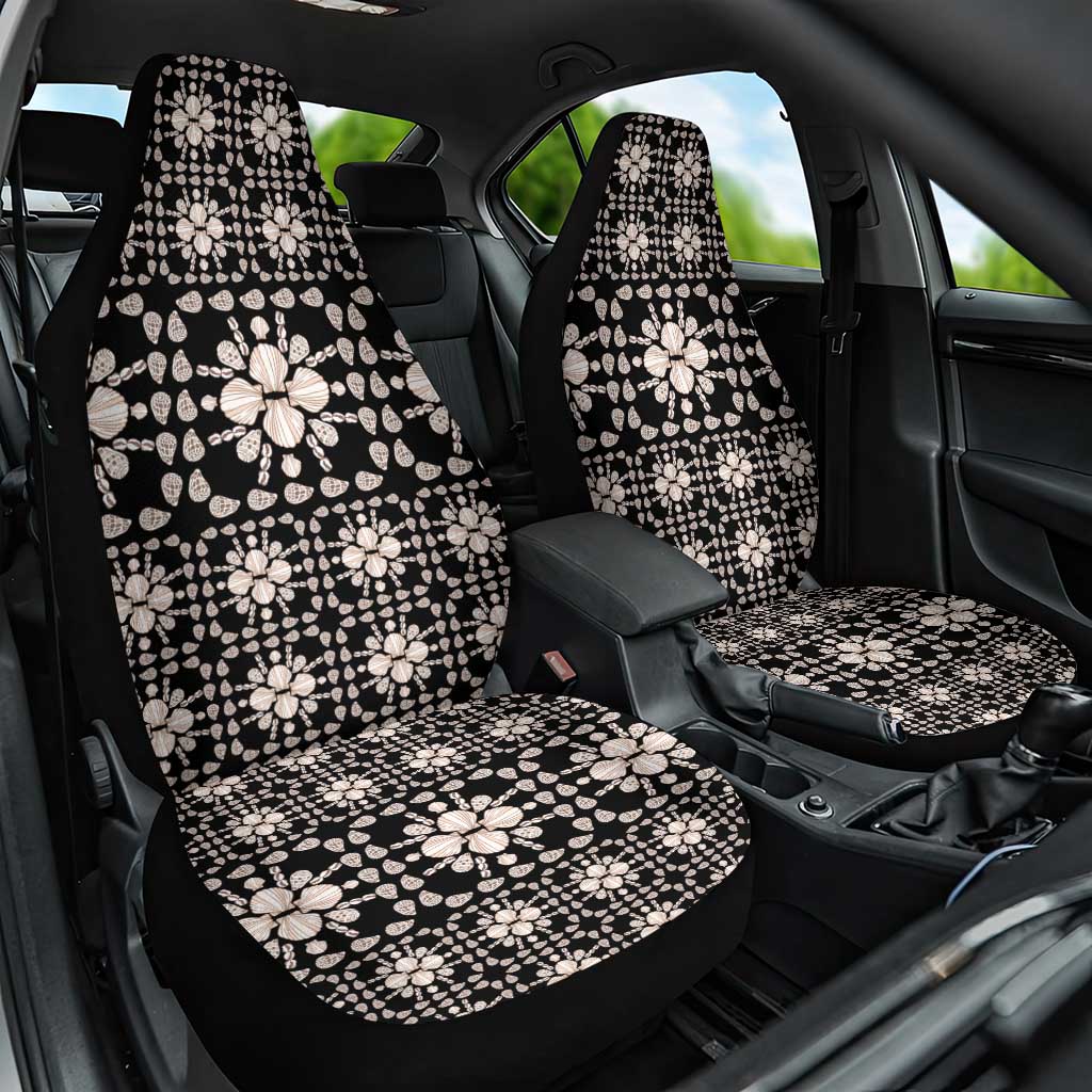 Aloha Hawaii Shell Quilt Car Seat Cover Seamless Style LT14 One Size Black - Polynesian Pride