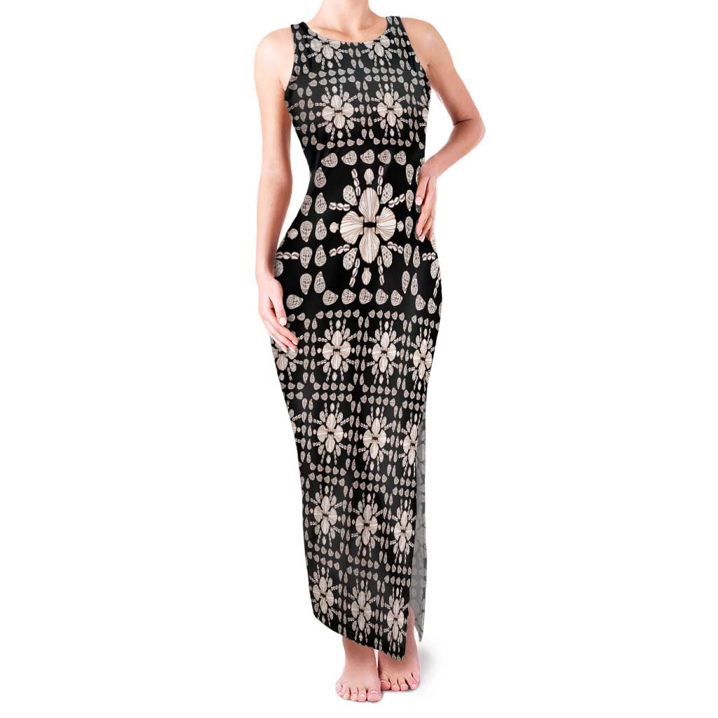 Aloha Hawaii Shell Quilt Family Matching Tank Maxi Dress and Hawaiian Shirt Seamless Style - Polynesian Pride
