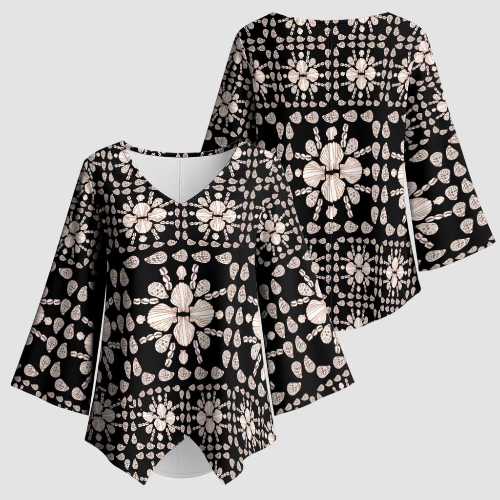 Aloha Hawaii Shell Quilt Kimono Sleeve Blouse Seamless Style LT14 - Polynesian Pride