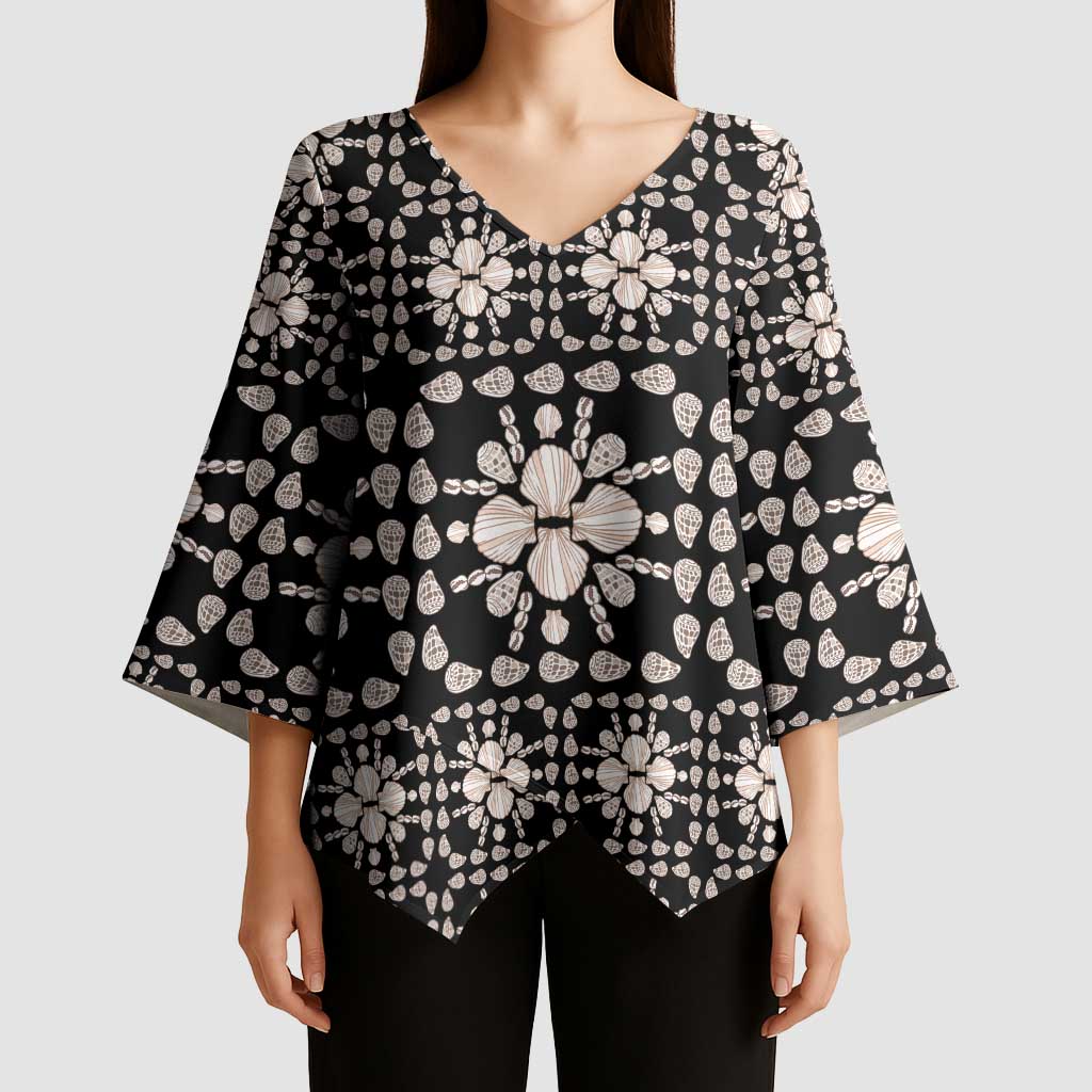 Aloha Hawaii Shell Quilt Kimono Sleeve Blouse Seamless Style LT14 - Polynesian Pride