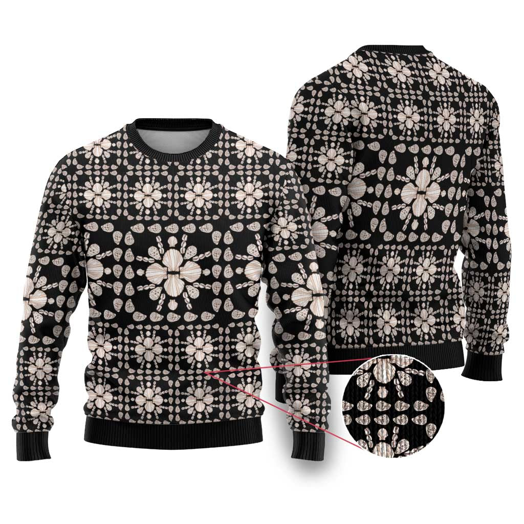 Aloha Hawaii Shell Quilt Ugly Christmas Sweater Seamless Style - Polynesian Pride