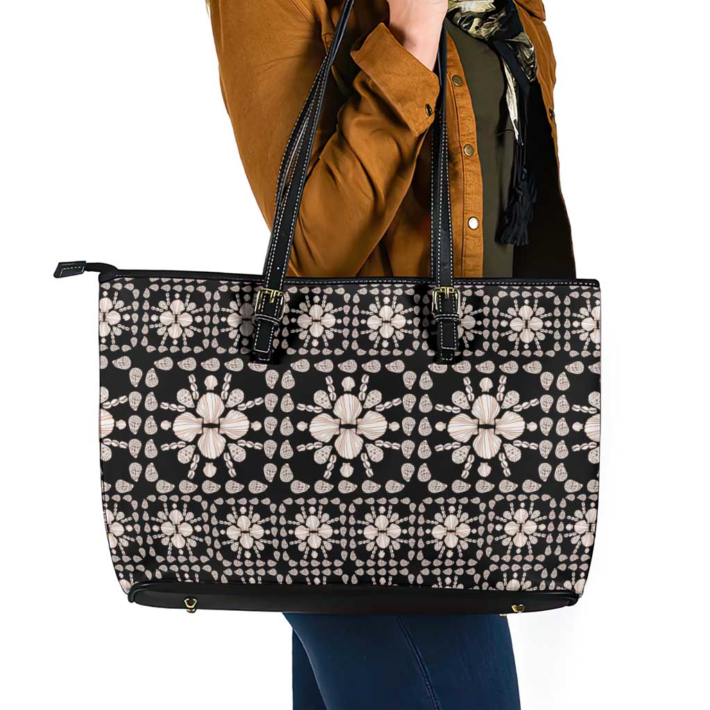 Aloha Hawaii Shell Quilt Leather Tote Bag Seamless Style LT14 - Polynesian Pride