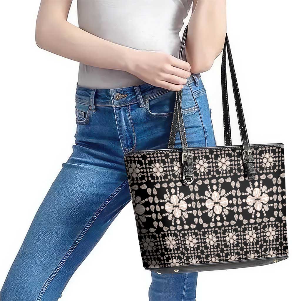 Aloha Hawaii Shell Quilt Leather Tote Bag Seamless Style LT14 - Polynesian Pride