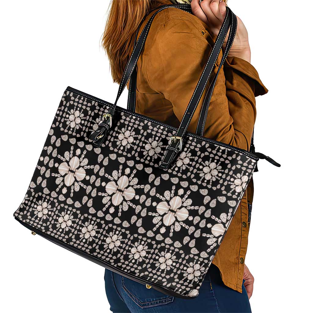 Aloha Hawaii Shell Quilt Leather Tote Bag Seamless Style LT14 - Polynesian Pride