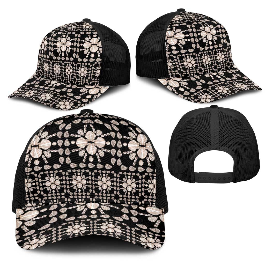 Aloha Hawaii Shell Quilt Mesh Trucker Cap Seamless Style - Polynesian Pride