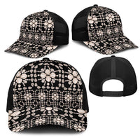 Aloha Hawaii Shell Quilt Mesh Trucker Cap Seamless Style - Polynesian Pride