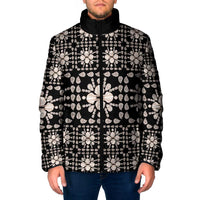 Aloha Hawaii Shell Quilt Padded Jacket Seamless Style LT14 Men Black - Polynesian Pride