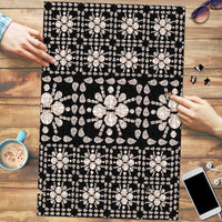 Aloha Hawaii Shell Quilt Puzzle Seamless Style LT14 Black - Polynesian Pride