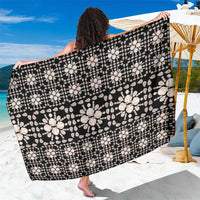 Aloha Hawaii Shell Quilt Sarong Seamless Style LT14 One Size 44 x 66 inches Black - Polynesian Pride