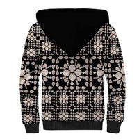 Aloha Hawaii Shell Quilt Sherpa Hoodie Seamless Style - Polynesian Pride