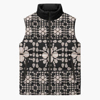 Aloha Hawaii Shell Quilt Sleeveless Puffer Jacket Seamless Style LT14 Unisex Black - Polynesian Pride