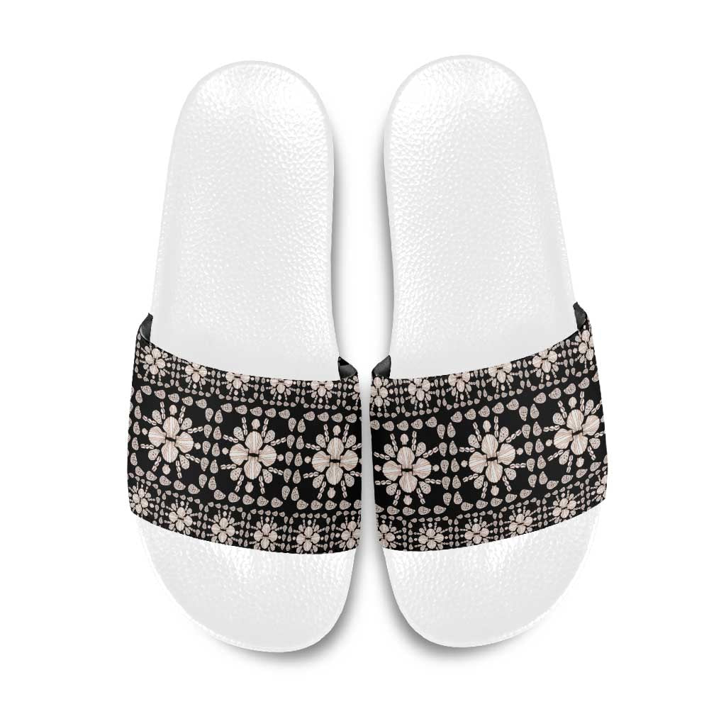 Aloha Hawaii Shell Quilt Slide Sandals Seamless Style - Polynesian Pride