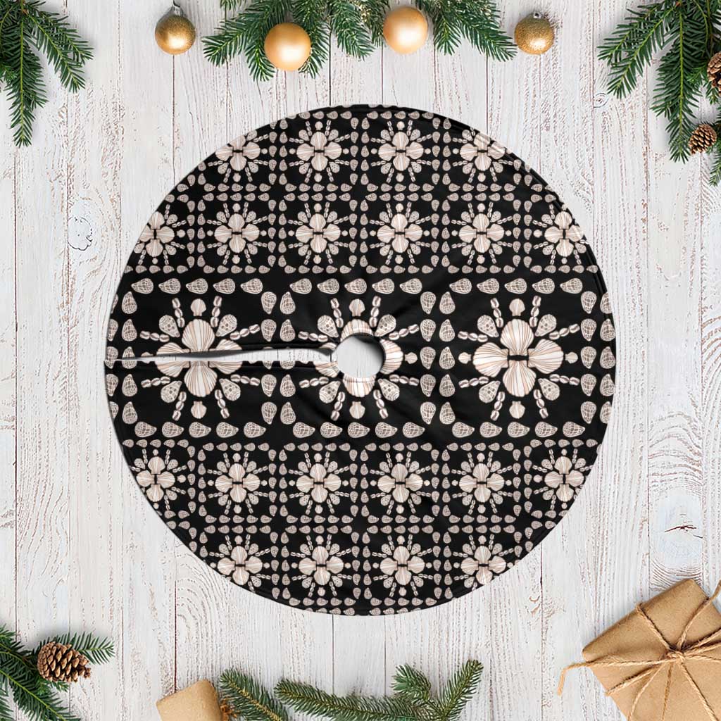 Aloha Hawaii Shell Quilt Tree Skirt Seamless Style LT14 Casual Black - Polynesian Pride